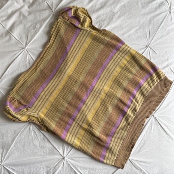 y2k abstract knit cap-sleeve zip-zag cardigan - Picture 7 of 7